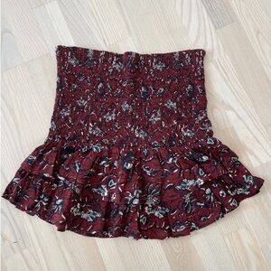 Isabel Marant | Burgundy Floral Mini Skirt | Size 36 (US 4)